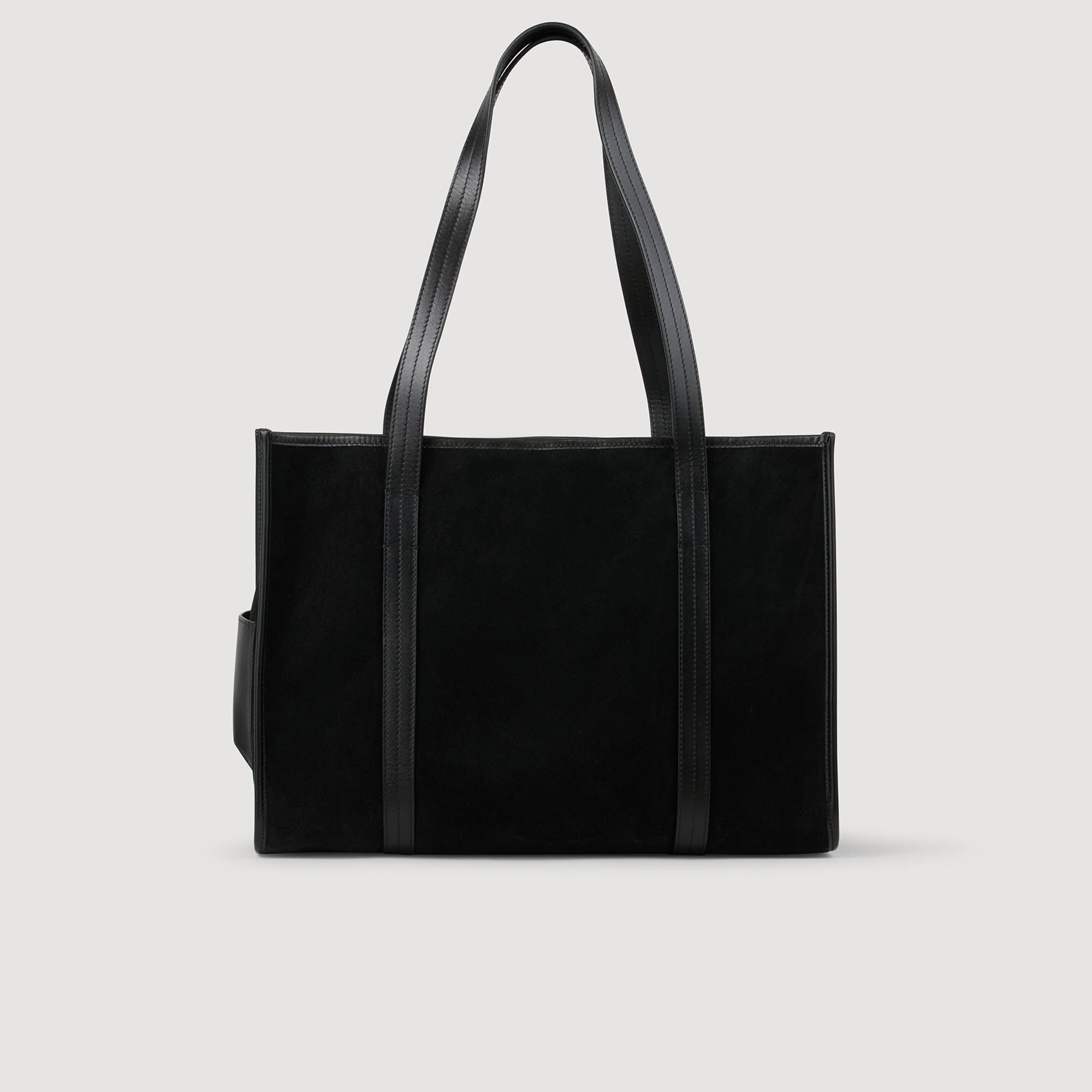 Soft suede shopping bag