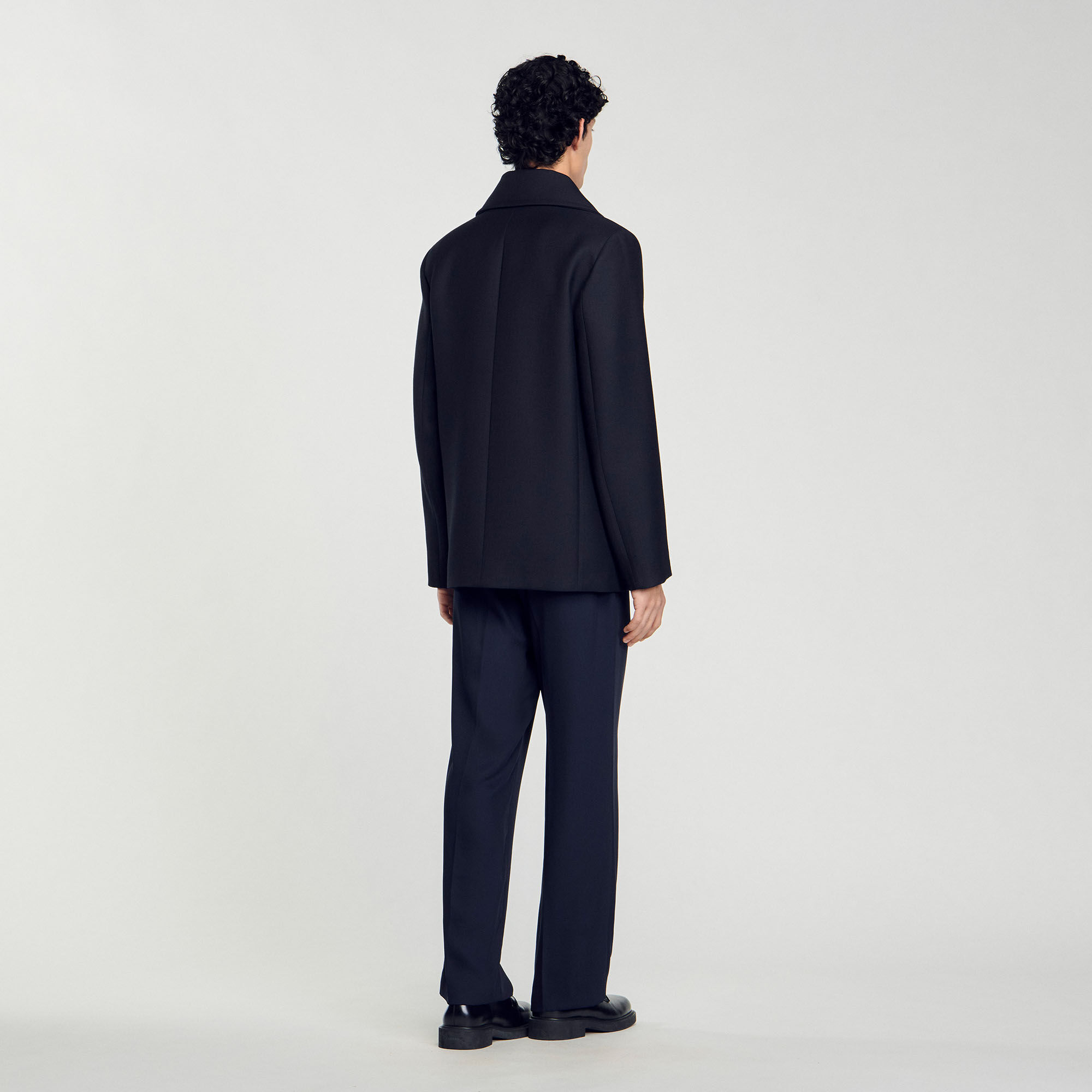 Wool blend pea jacket