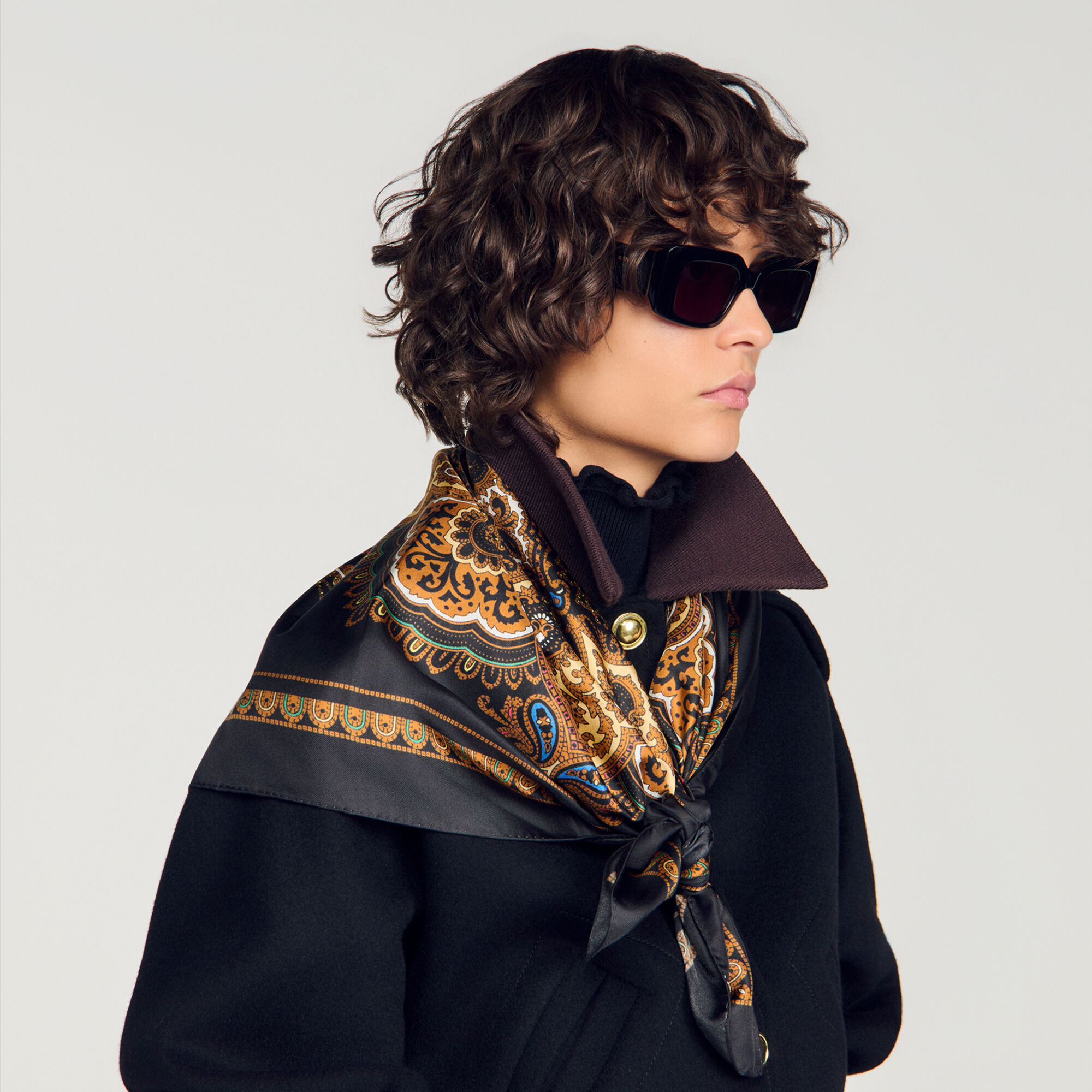 Silk bandana print scarf - Women | Sandro