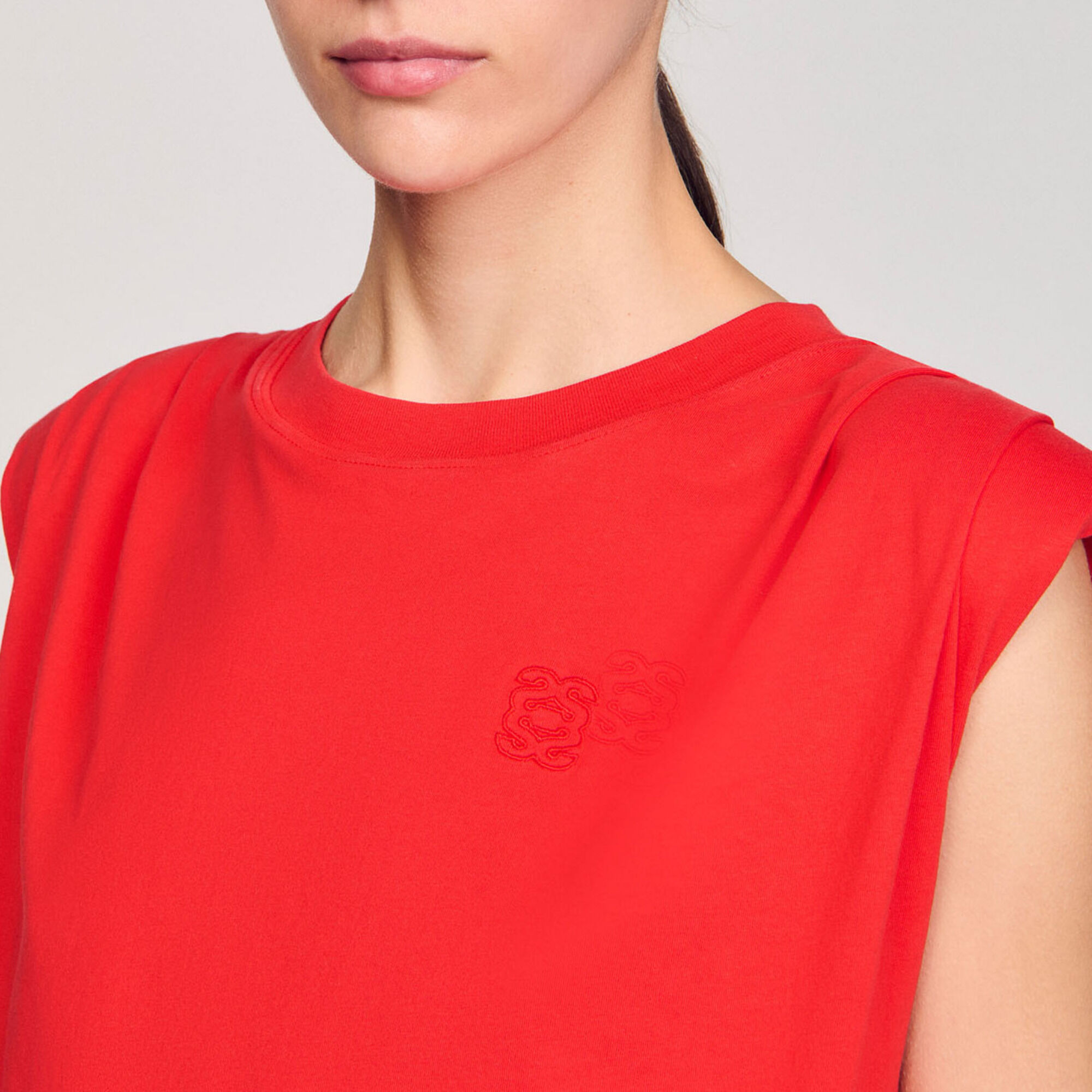 Short draped T-shirt