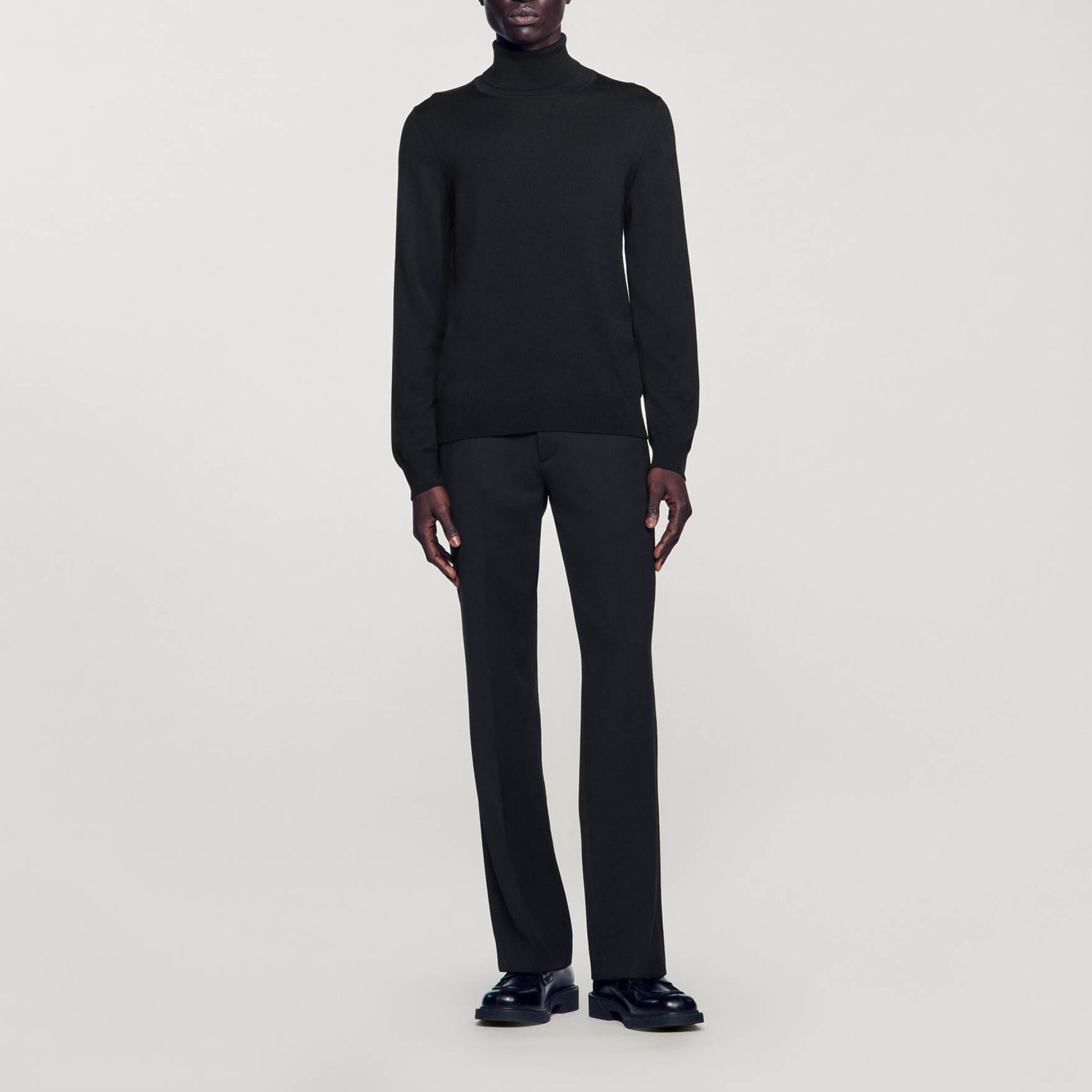 Roll neck wool sweater