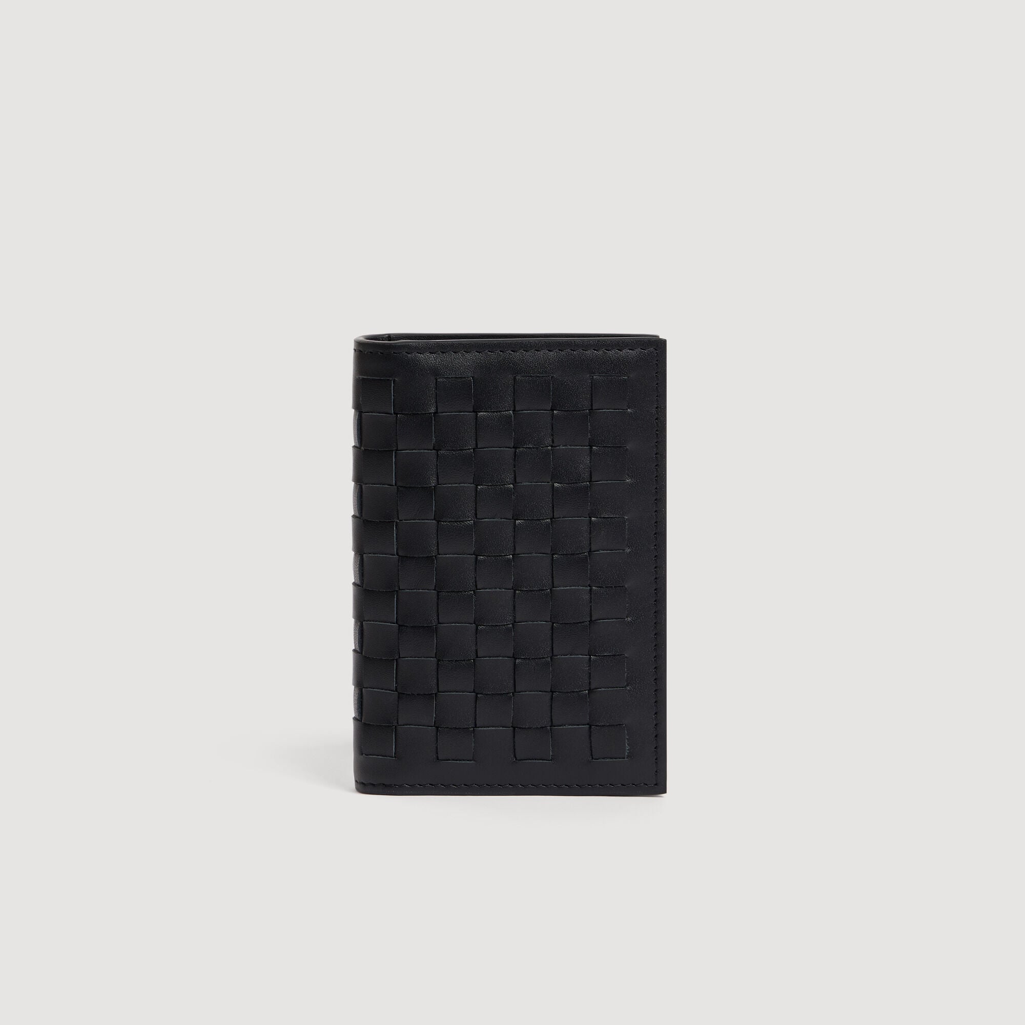 Braided leather card holder - Men | Sandro