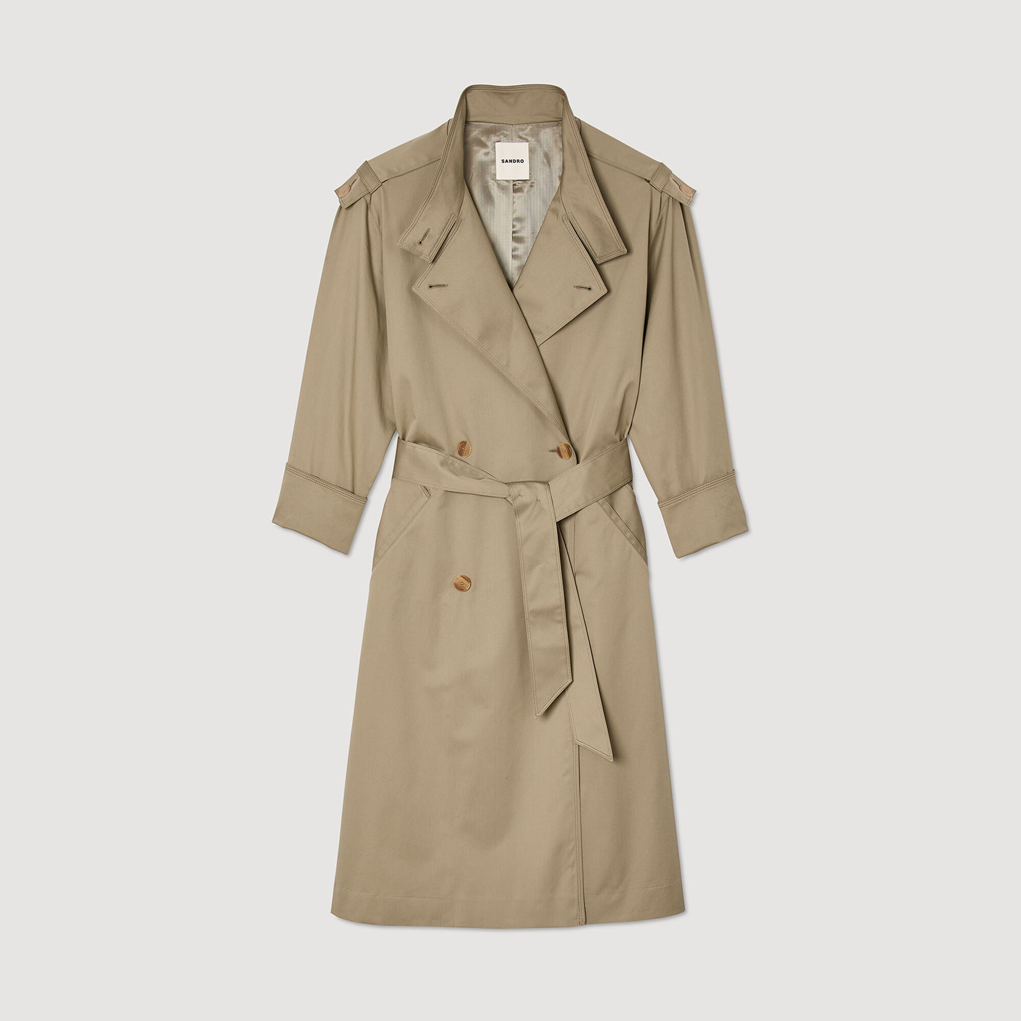 Belted trench coat