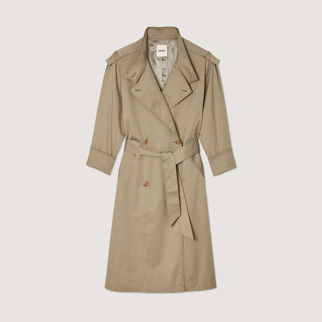 Belted trench coat