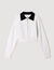 Cable knit velvet collar cardigan - Women | Sandro