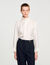 Silk shirt with gathered collar