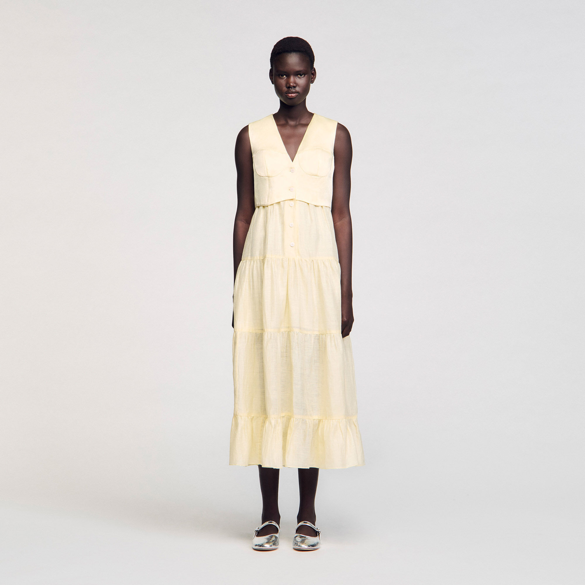 Linen maxi dress