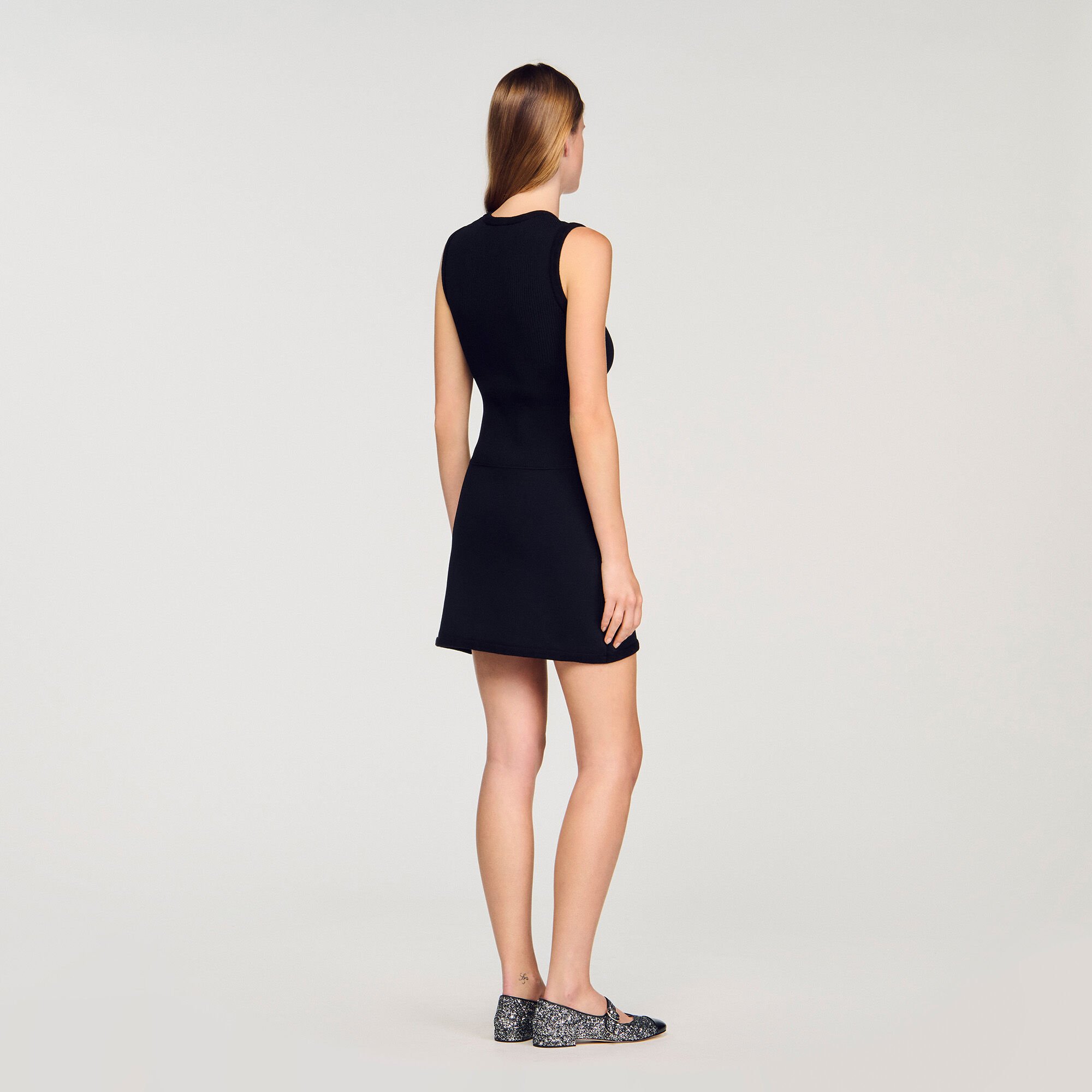 Short ribbed knit dress