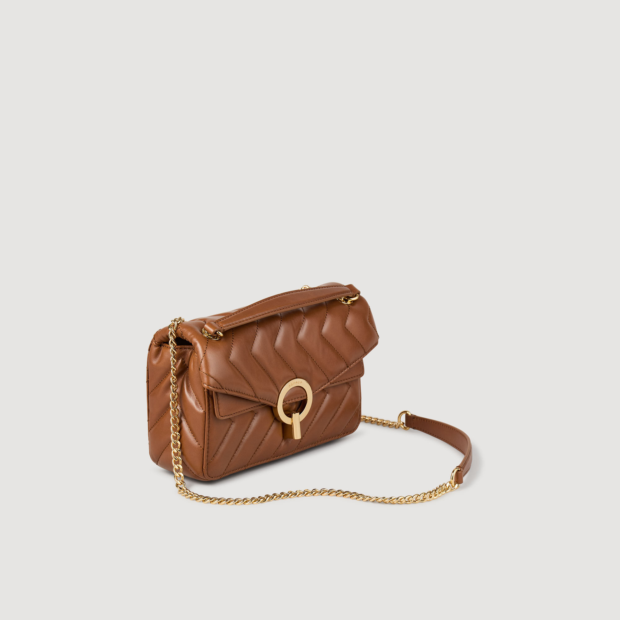 Yza small plain leather bag