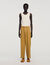 Wide-leg elasticated linen trousers