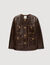 Long distressed leather jacket