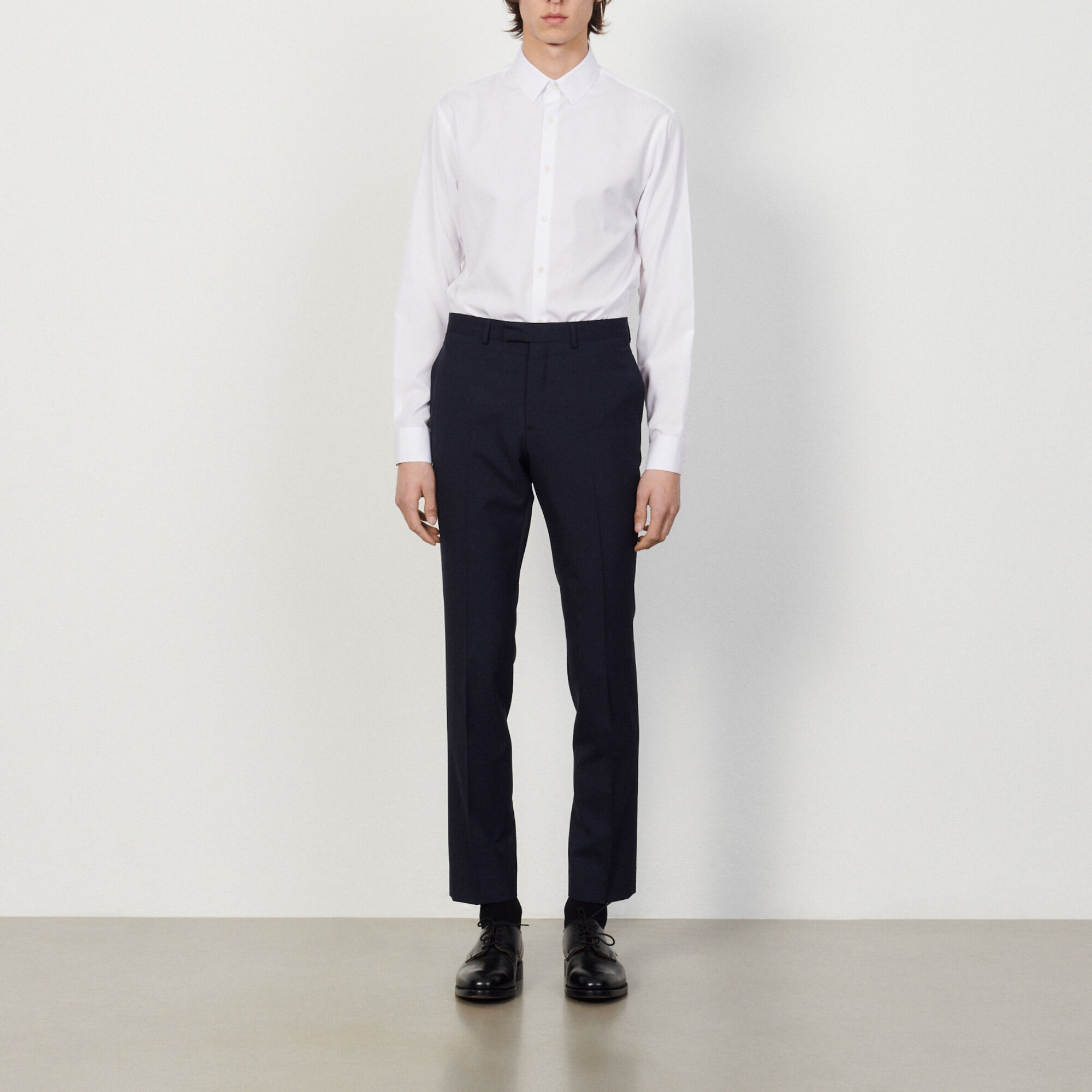 Virgin wool suit trousers