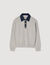 Jumper with denim collar