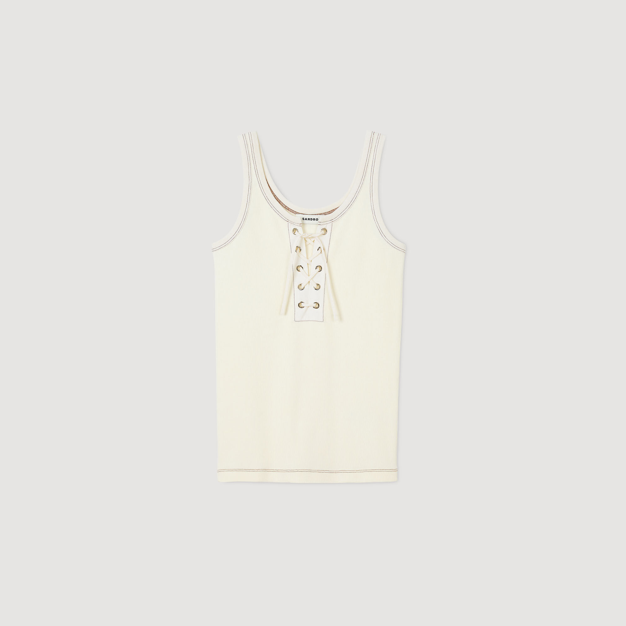 Lace-up vest top