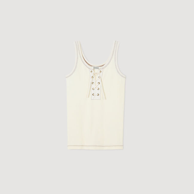 Lace-up vest top
