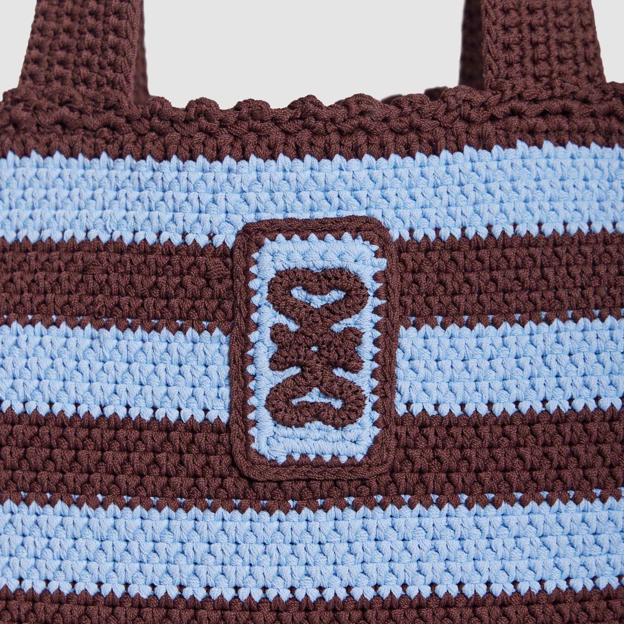 Striped crochet bag