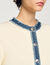 Cardigan with denim details
