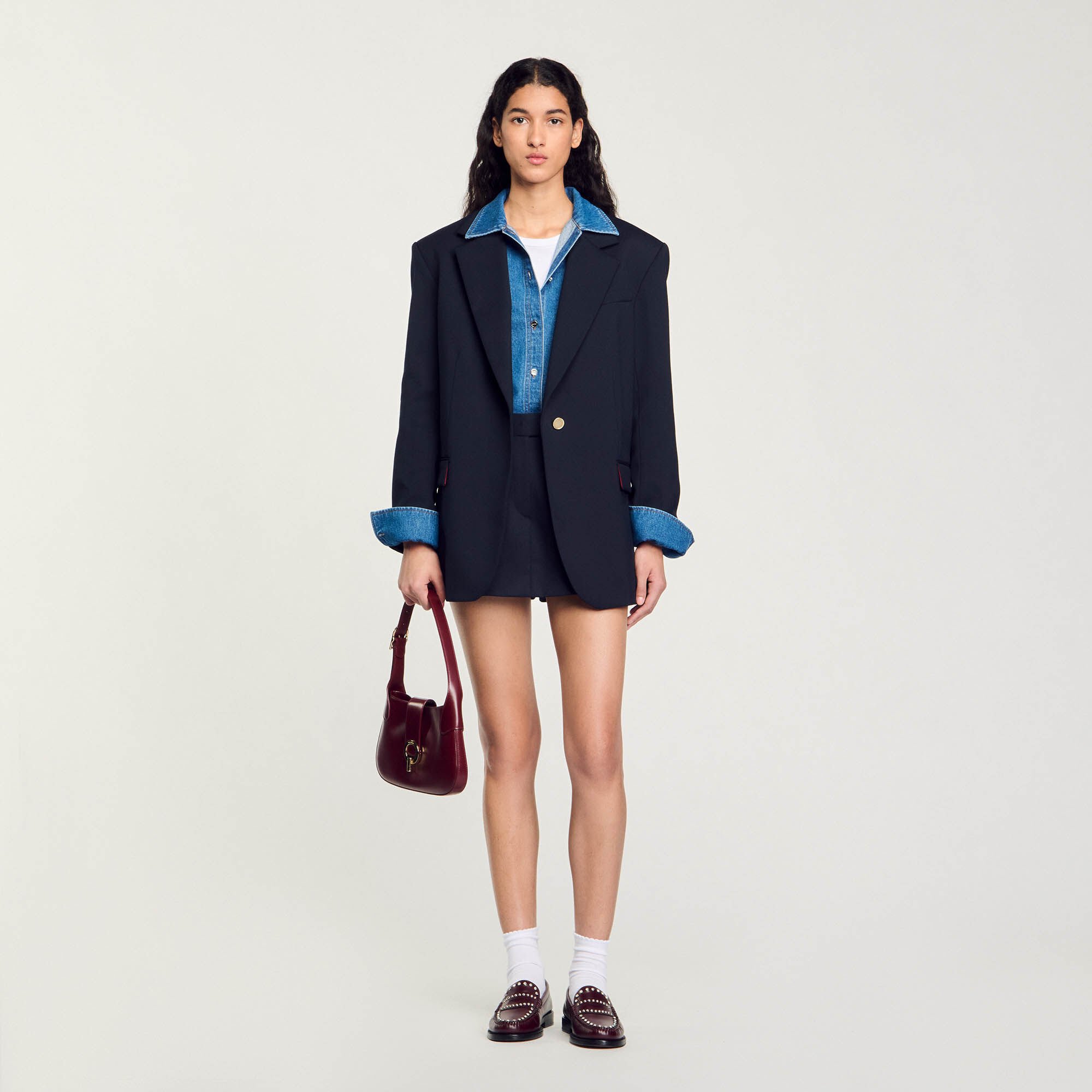 Sandro blue blazer deals
