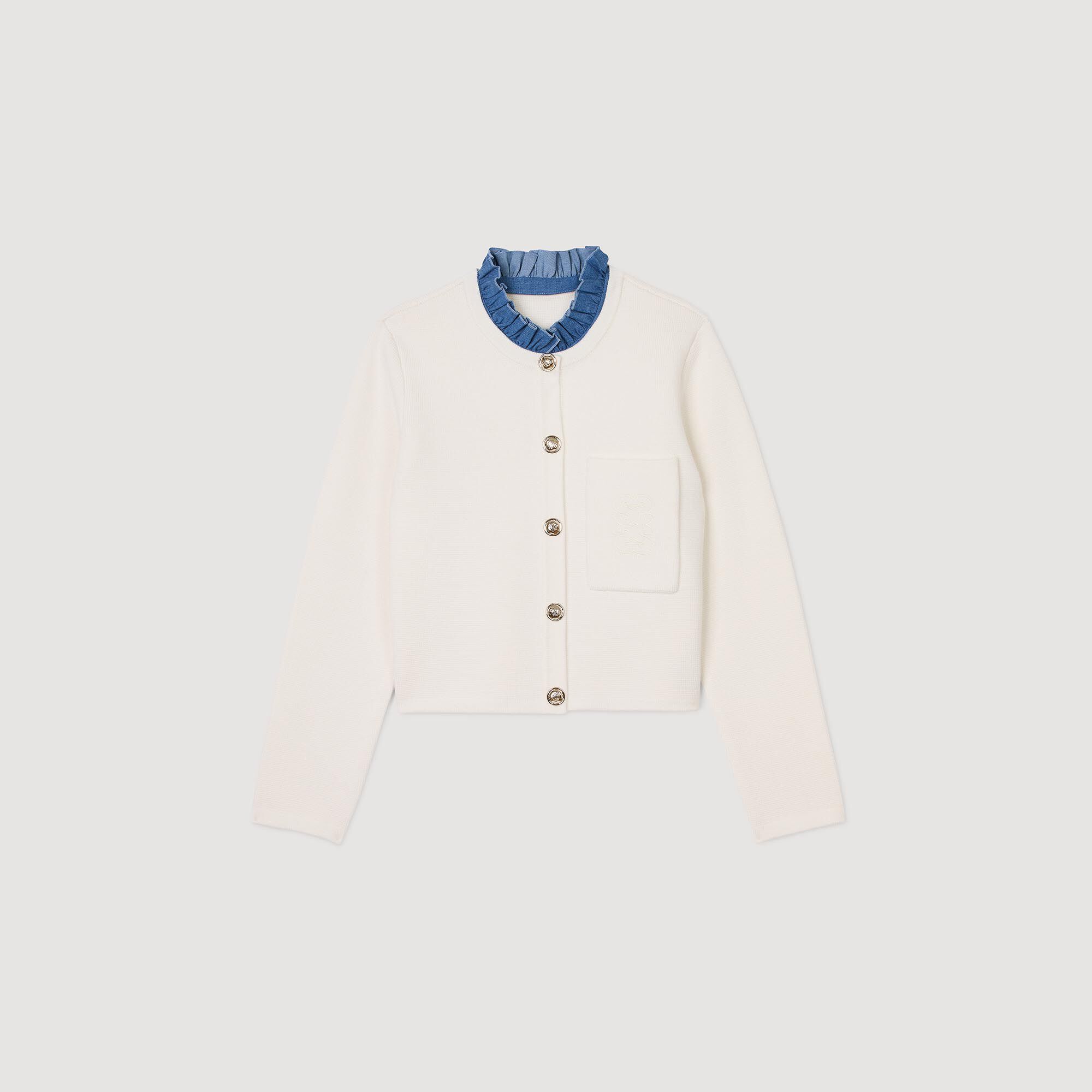 High-neck cardigan