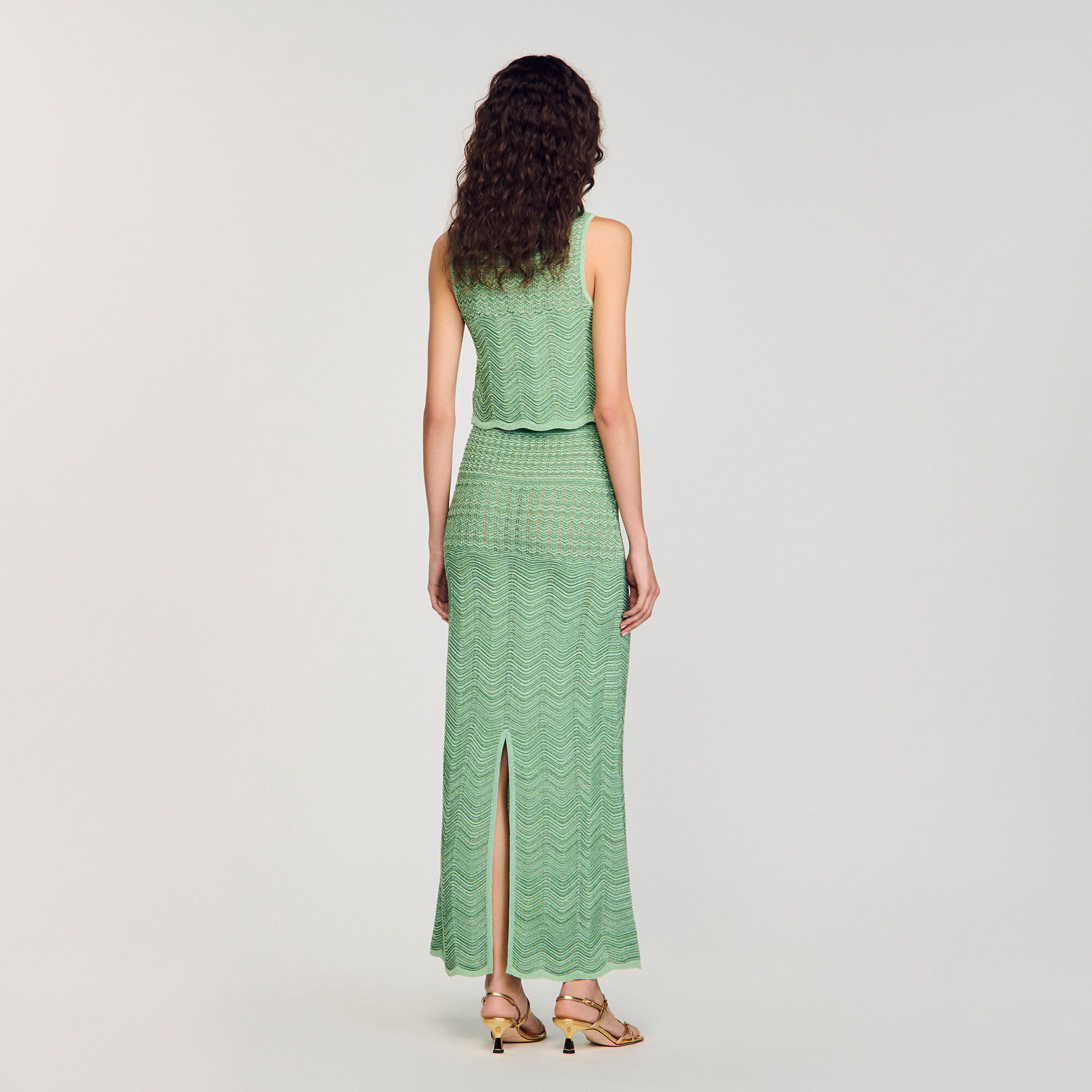 Long knit skirt
