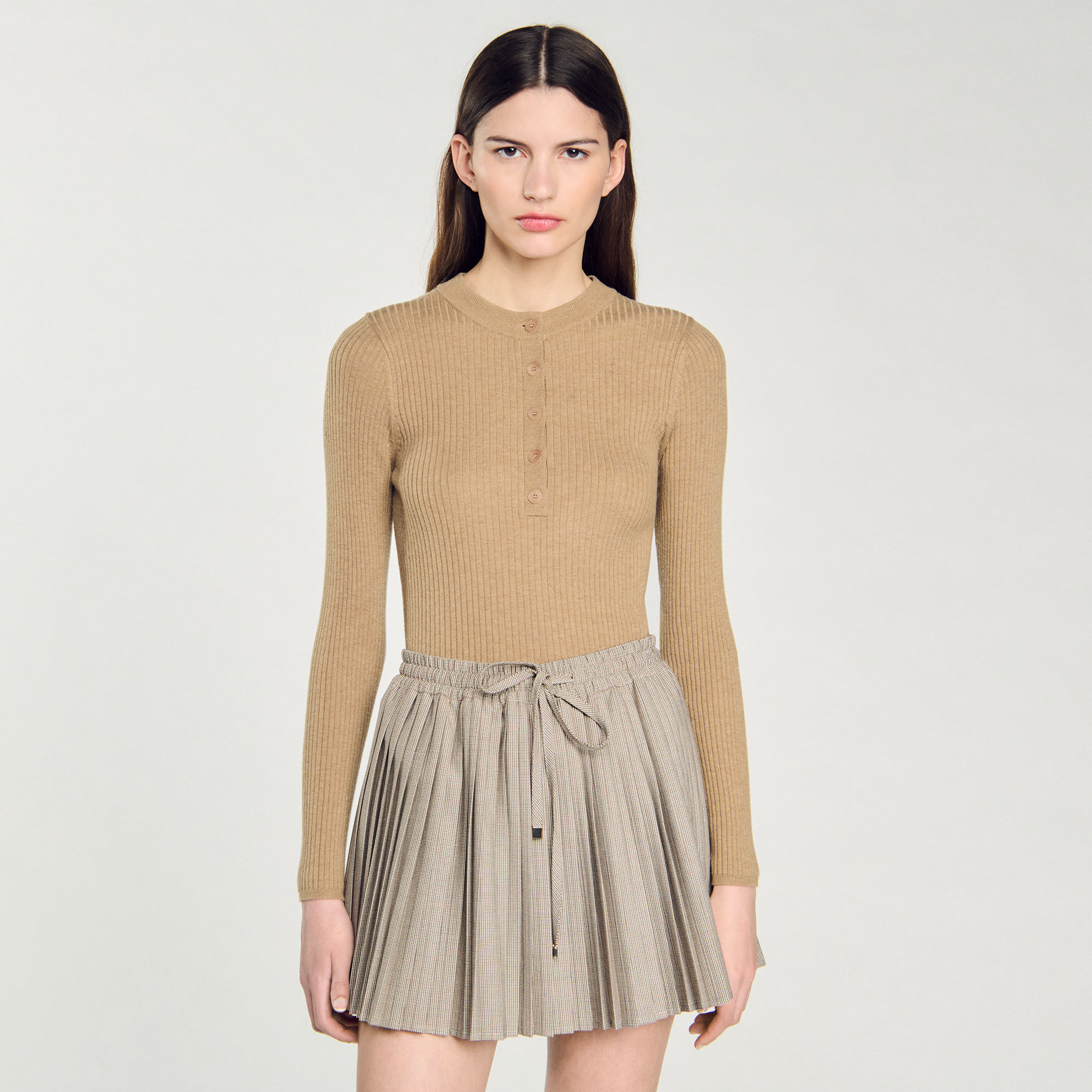 Rib knit jumper