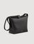 Grained leather satchel