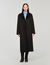 Long wool and leather coat