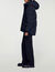 3/4-length hooded puffer jacket