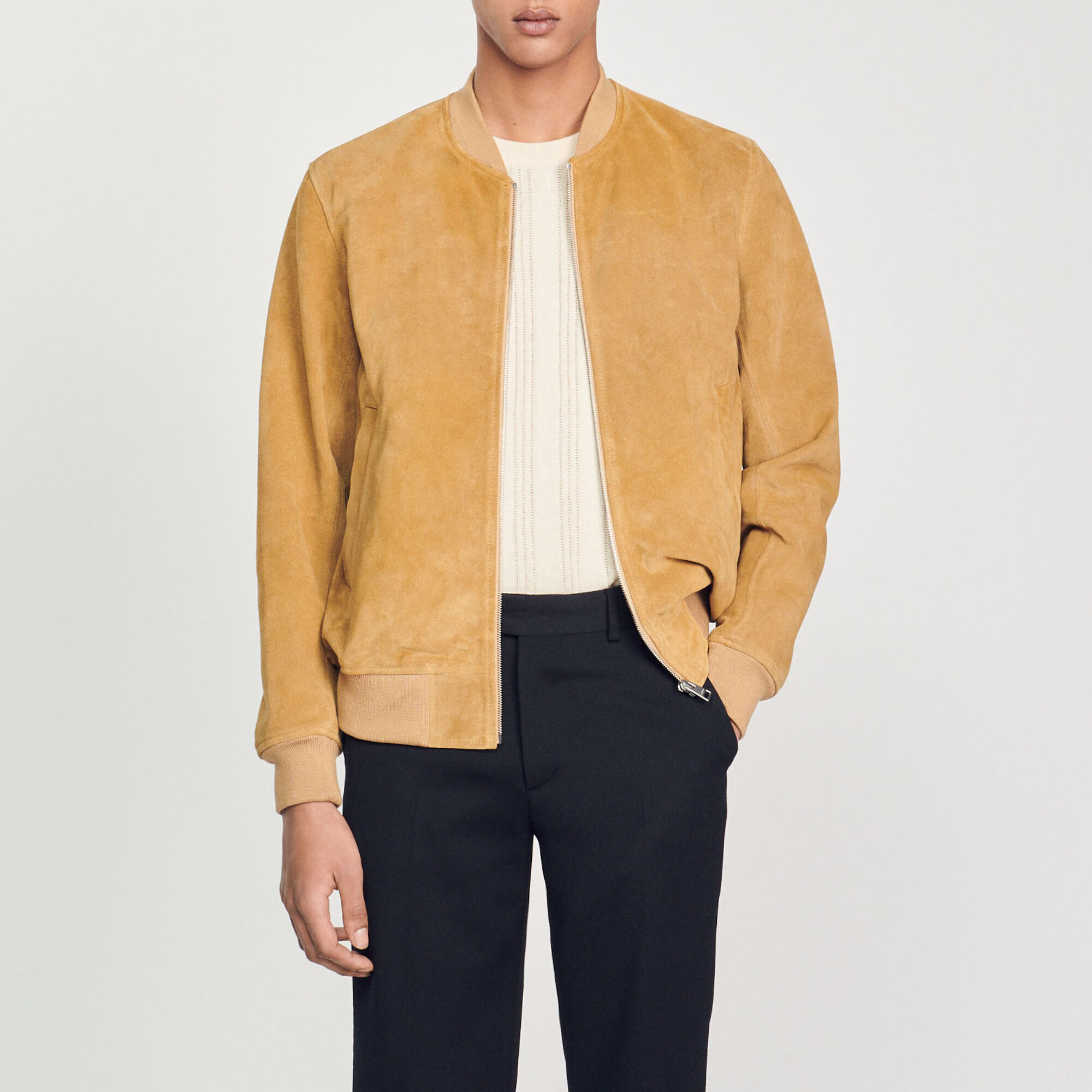 Suede leather jacket