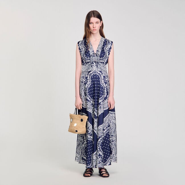 Bandana-print maxi dress