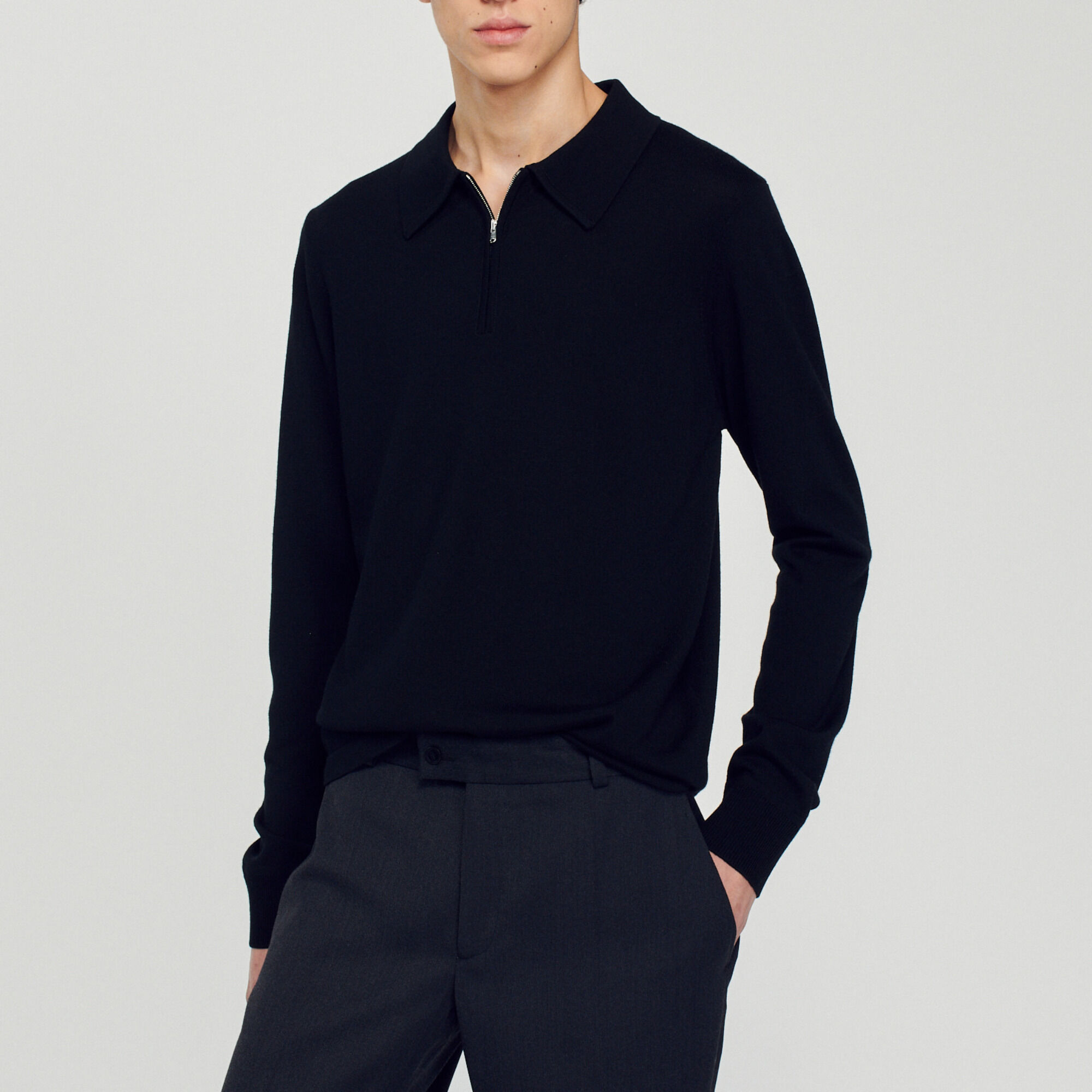 Knit polo jumper