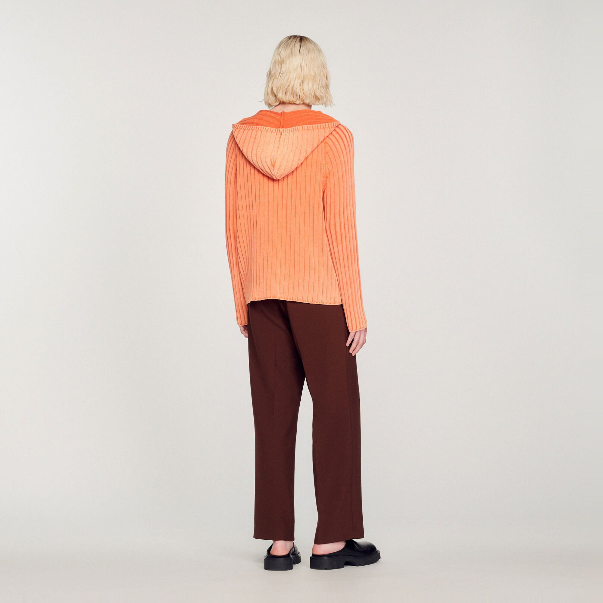 Faded knit hoodie