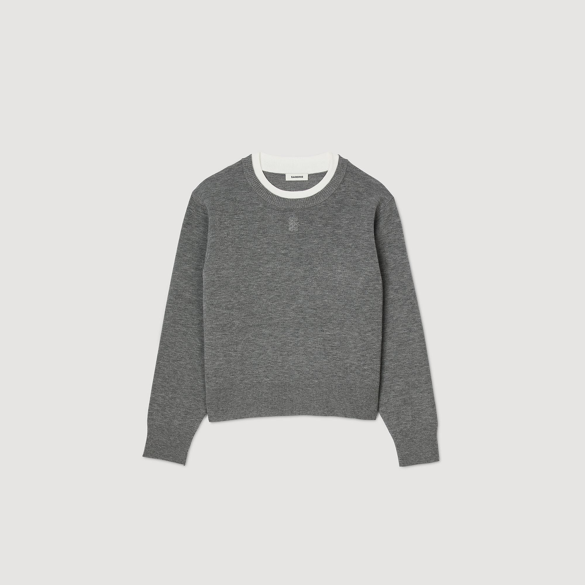Contrast collar jumper
