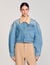Denim jacket with studs