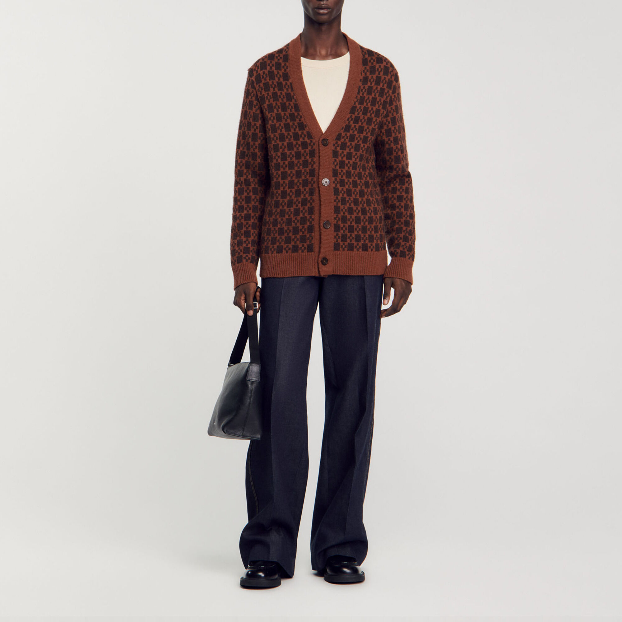 Jacquard square cross pattern