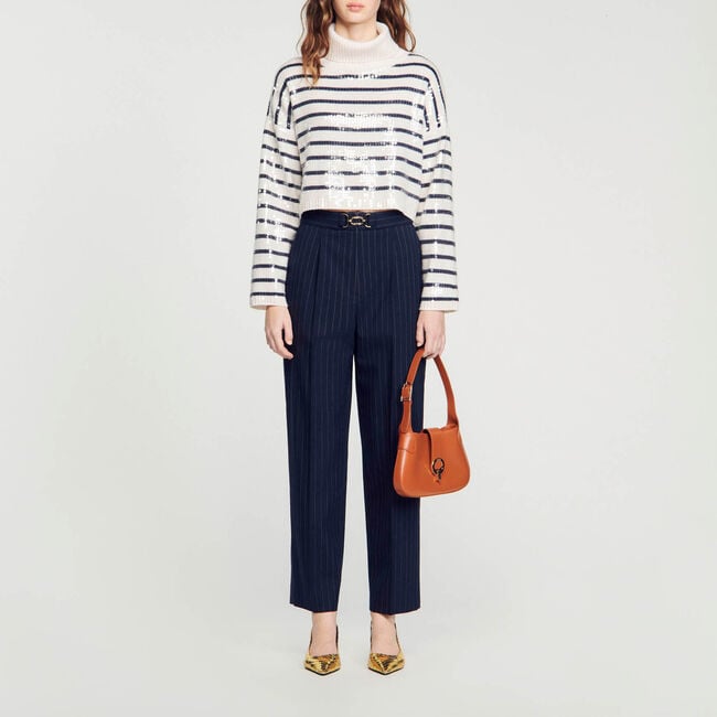 Striped trousers