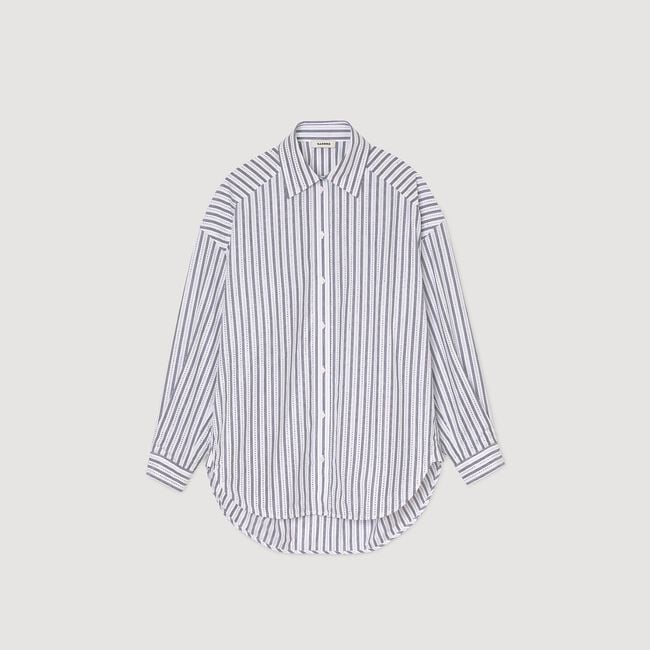 Striped rhinestone shirt
