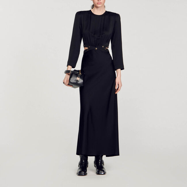 Satin-finish maxi dress