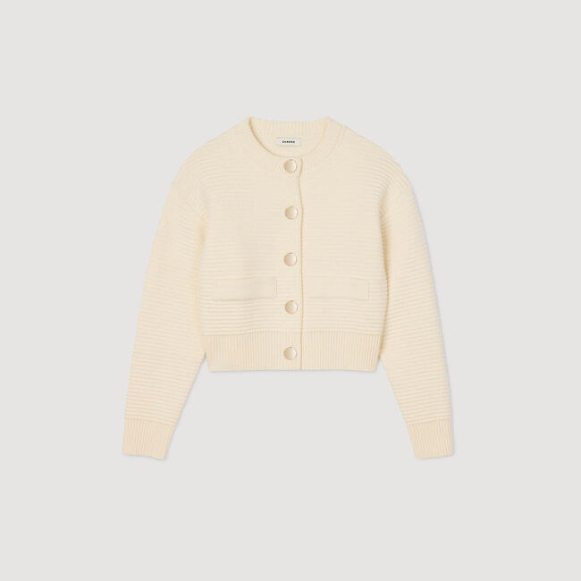 Textured knit cardigan