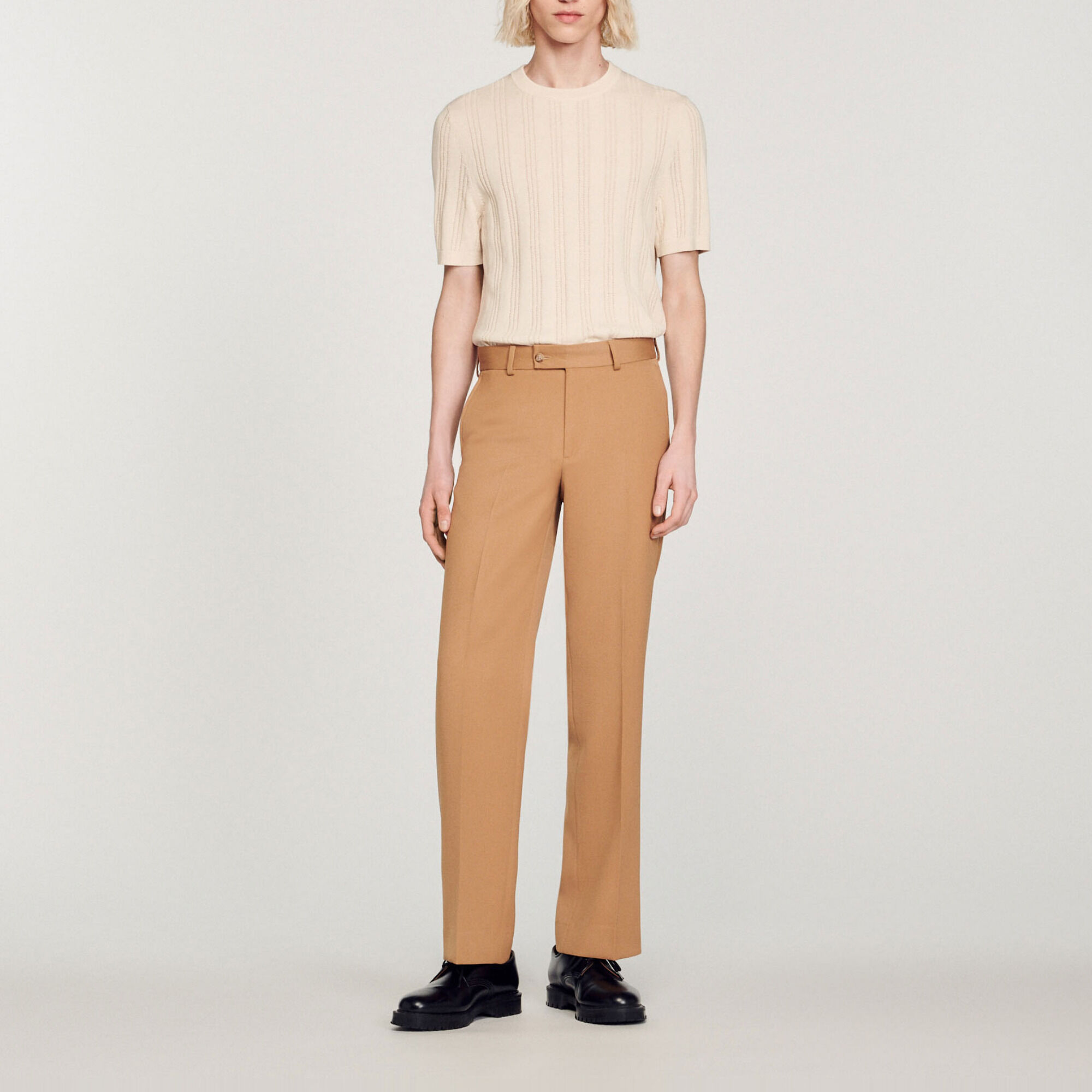 Wool blend trousers