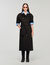 Long wool and leather coat