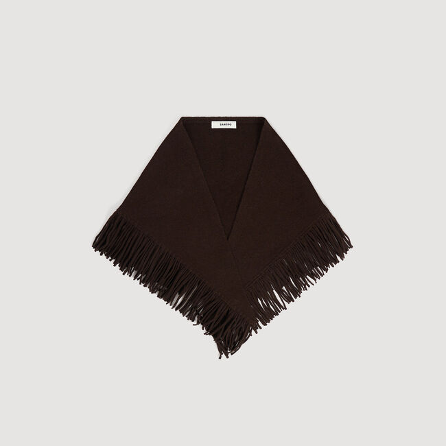 Fringed wool triangle scarf - Women | Sandro