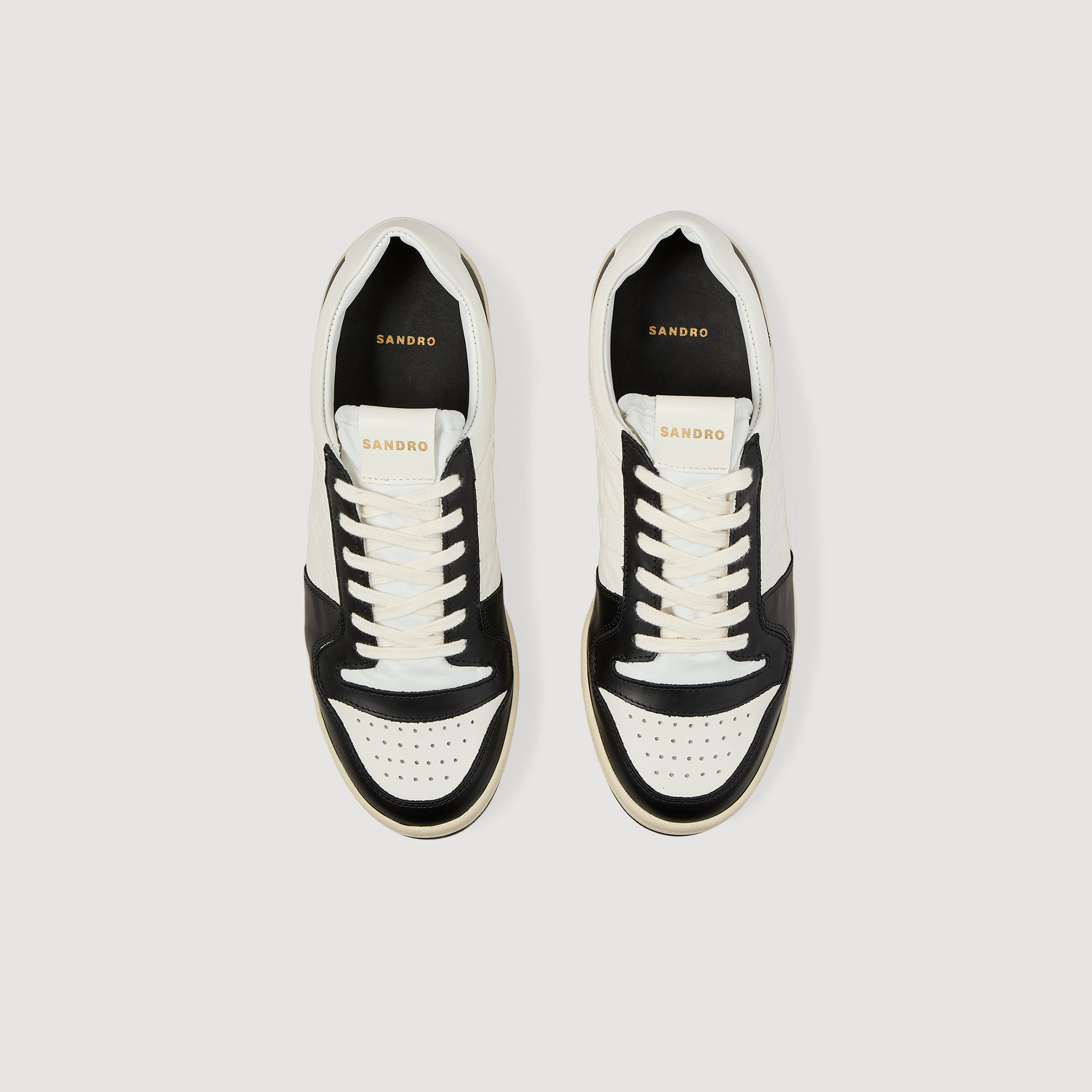 Low-top leather trainers