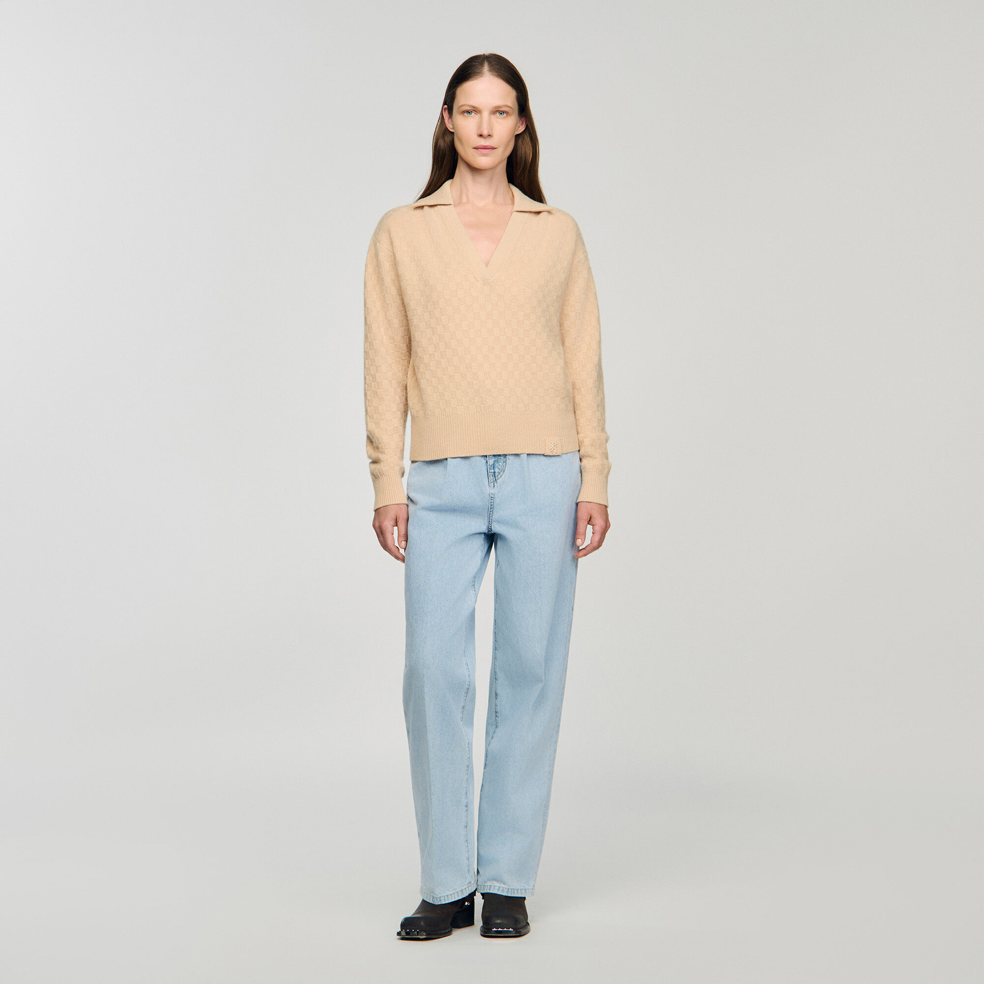 Polo-neck jumper