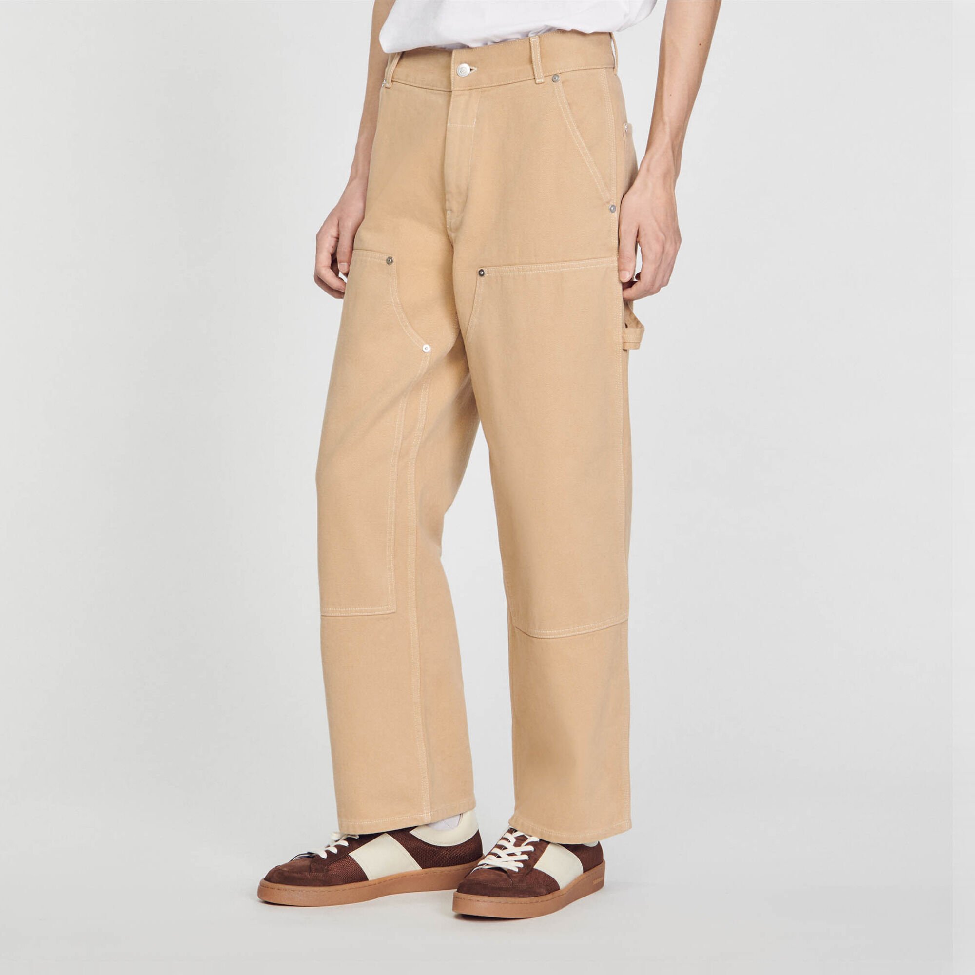 Cotton canvas carpenter trousers