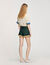 Two-tone drawstring waist shorts