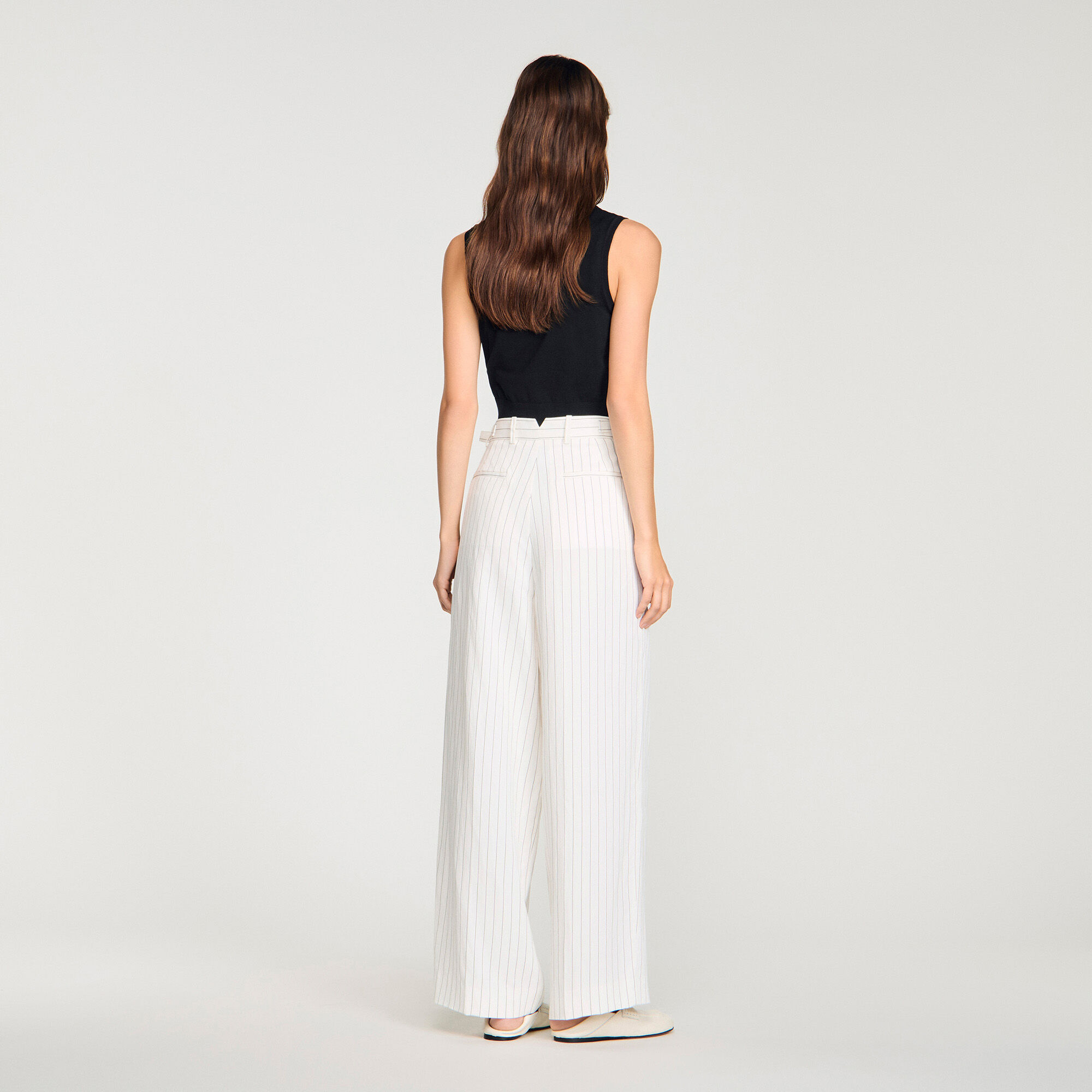 Striped suit trousers