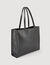 Large tote in monogram-embossed leather