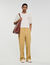 Wide-leg cotton trousers