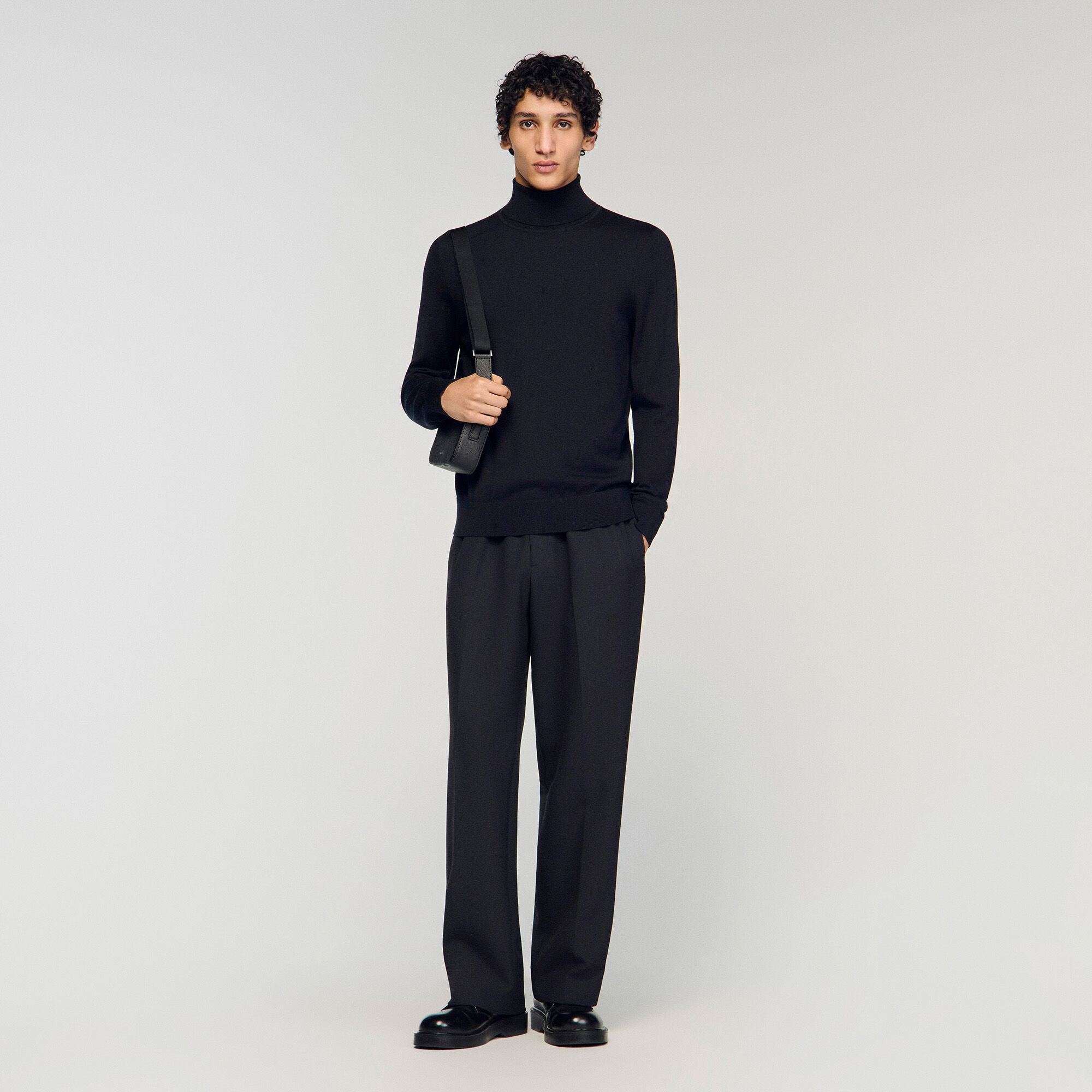 Roll neck wool sweater